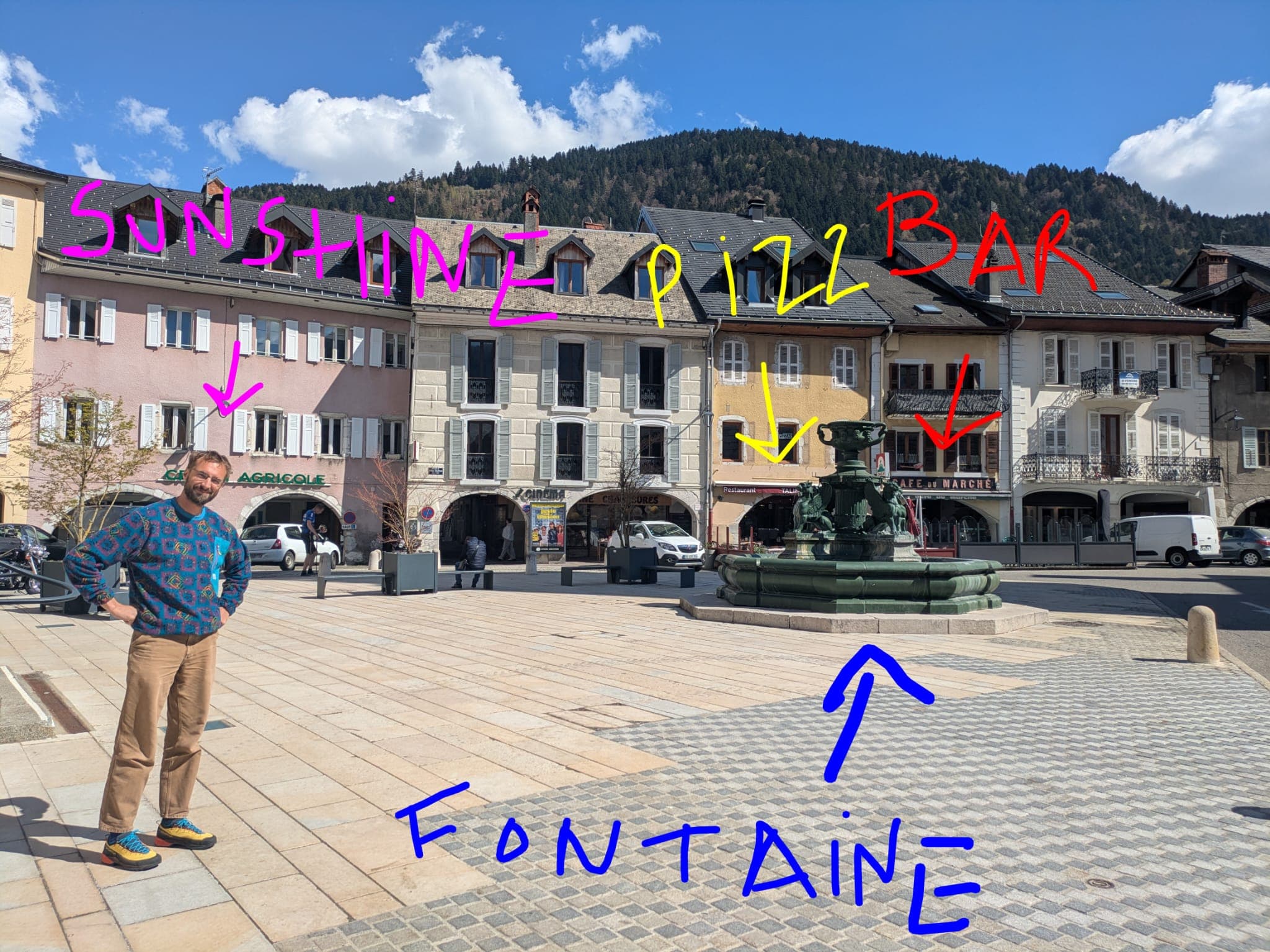 Fontaine et mairie de Thônes